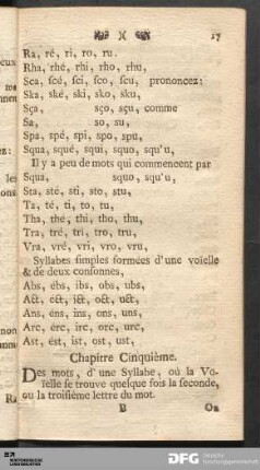 Chapitre Cinquième.