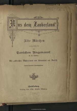 Aus dem Zauberland : alte Märchen