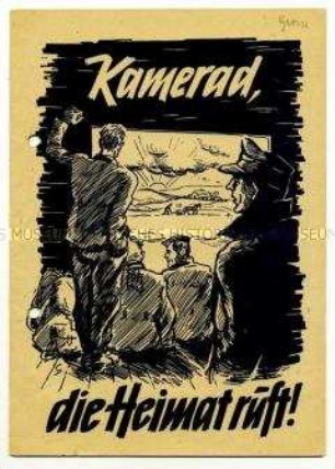 Informationsbroschüre der SED für heimkehrende ehemalige Kriegsgefangene (Wiedereingliederung, Nachkriegsentwicklung in Deutschland); Aufruf zur Wahl ihrer Liste