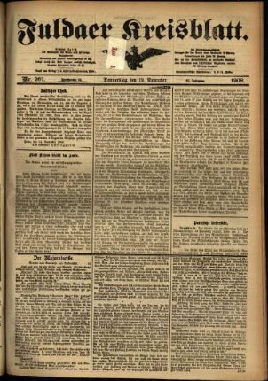 Ausgabe vom Donnerstag, den 19. November 1908.