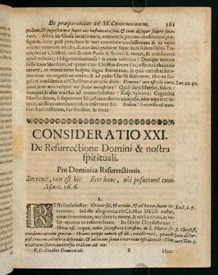 161-168, Consideratio XXI.