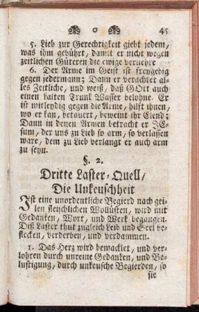 §. 2. Dritte Laster-Quell/ Die Unkeuschheit