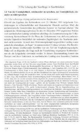3 Die Lösung der Saarfrage in Saarbrücken