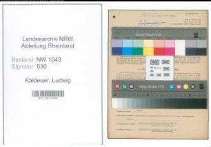 Entnazifizierung Ludwig Kaldeuer , geb. 14.12.1912 (Finanzbeamter)