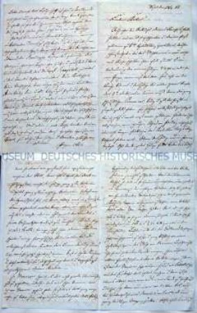 Brief an Catharine Hauschild, mit beigelegtem Efeublatt; Wesel 24. April 1868