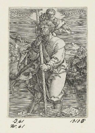 Heiliger Christophorus trägt Christus