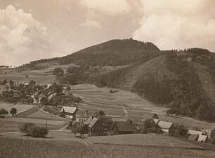 Zittauer Gebirge. Lausche vom Butterberg aus bei Waltersdorf