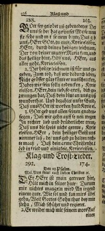 Klag- und Trost-Lieder.