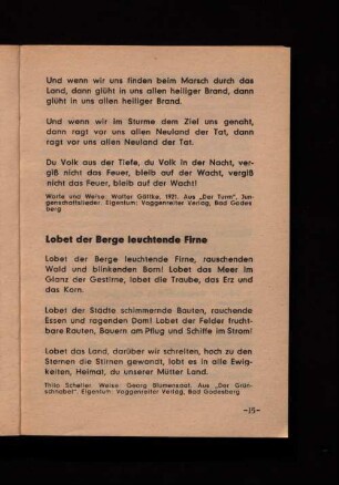 Lobet der berge leuchtende Firne