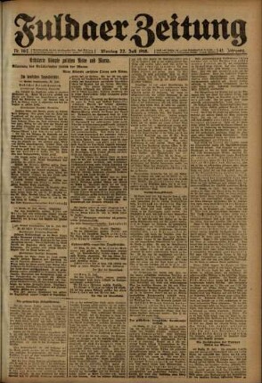 Ausgabe vom Montag, den 22. Juli 1918.
