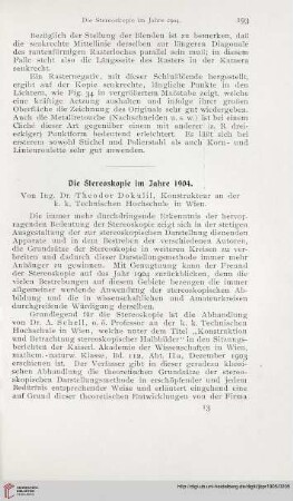 19: Die Stereoskopie im Jahre 1904