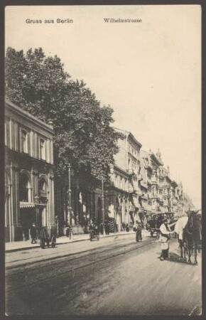Ansichtskarte Blick in die Wilhelmstraße