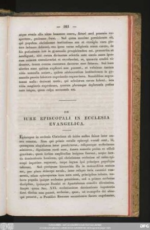 [XIX.] De Iure Episcopali In Ecclesia Evangelica.