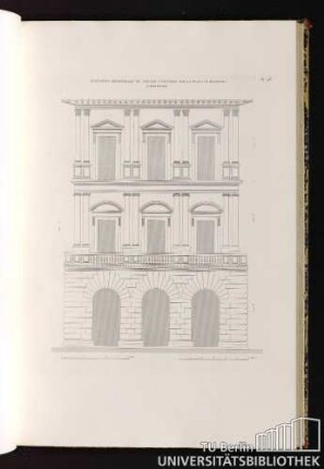 Pl. 46. Elevation Géometrale Du Palais Uguccioni, Sur La Place Du Grand Duc A Florence.