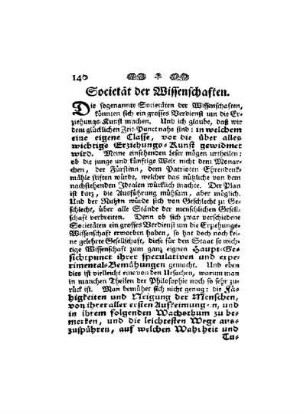 Societät der Wissenschaften