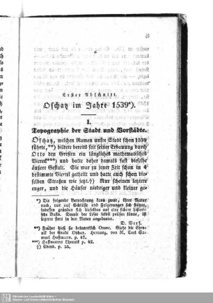 Erster Abschnitt. Oschatz im Jahre 1539
