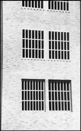 Freiburg: Neubau des Freiburger Gefängnisses, Fensterfront von außen