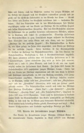 VII. Verein der Freundinnen junger Mädchen