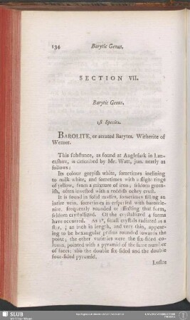 Section VII. Barytic Genus