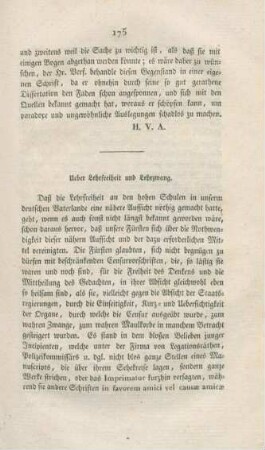 175-188 Ueber Lehrfreiheit und Lehrzwang
