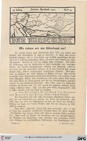 Wie richten wir den Dürerbund ein?
