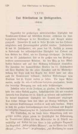 428-447 Das Bibelstudium im Predigerorden : Schluß