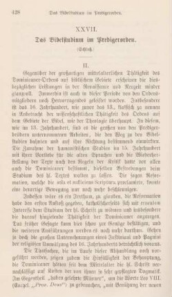 428-447 Das Bibelstudium im Predigerorden : Schluß