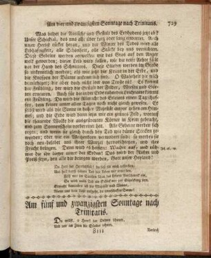 Am fünf und zwanzigsten Sonntage nach Trinitatis.