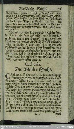 Cachexia. Die Bleich-Sucht