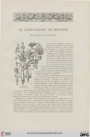 9: Le lampadaire de bronze du Musée de Cortone