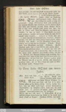 f) Vom Lobe Gottes am neuen Jahre.