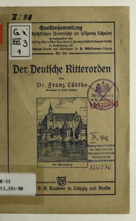 H. 98: Der Deutsche Ritterorden
