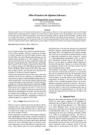 Effect Functors for Opinion Inference