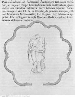 Diarium Italicum: ..., Seite 122: Minerva Medica (nach der Antike)