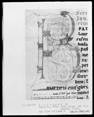 Lectionarium matutinale — Initiale B, Folio 153verso