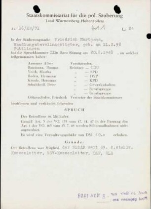 Hartmann, Friedrich