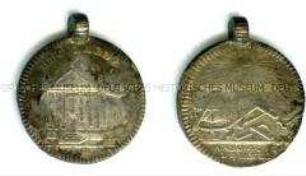 Medaille einer Freimaurerloge (lateinisch)
