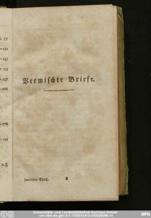 [I.] Vermischte Briefe.