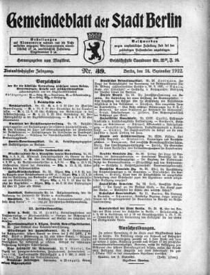 1922,39: Nr. 39, 24. September 1922