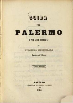 Guida per Palermo e pei suoi dintorni