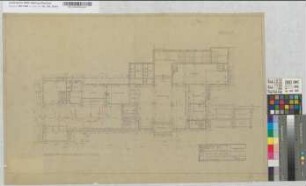 Wiederaufbau des Empfangsgebäudes [Bahnhof] Essen-Stadtwald, Blatt 2: Grundriß Erdgeschoß, M. 1:100