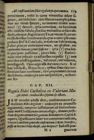 Cap. XII. Regula Fidei Catholica ex Valeriani Magni mente [...]