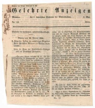 Paläontologische und geologische Notizen nebst Zeitungsasschnitten / Humboldt, Alexander von; Göppert, Heinrich