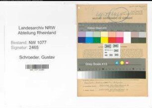 Entnazifizierung Gustav Schroeder , geb. 23.12.1892 (Polizist)