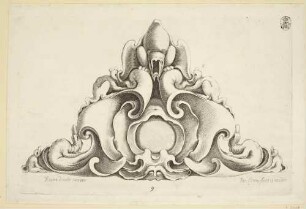 Kartusche mit Masken und Monstern, Blatt 9 aus der Serie "Verscheide Snakeryen"