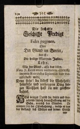 130-147, Die sechste Geschicht Predigt