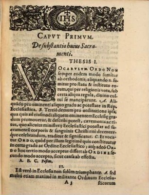 Dispvtatio Theologica De Sacramento Ordinis