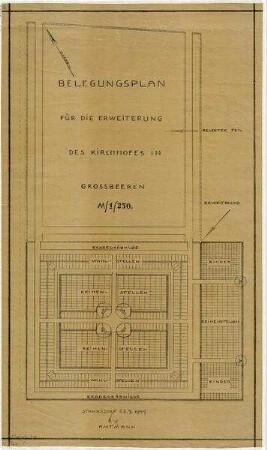 Friedhof Großbeeren - Belegungsplan für Erweiterung