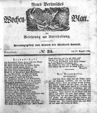 No. 35, Sonnabend, den 27.August 1836