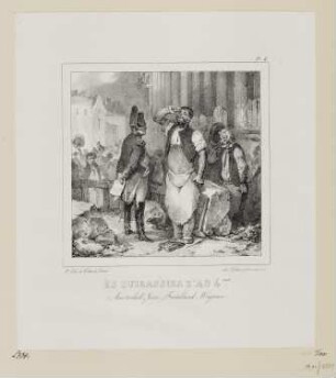 Napoleon und der Steinhauer, Blatt 8 der Folge "Lithographisches Album"